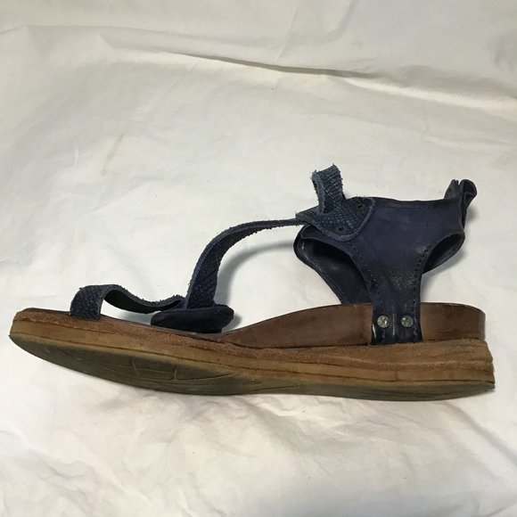 A.S. 90 Navy Blue Strappy Sandal - Picture 3 of 16